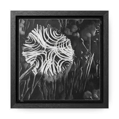 Dandelion beautifully crafted at night, illustration for a wall art - Gallery Canvas Wraps, Square Frame