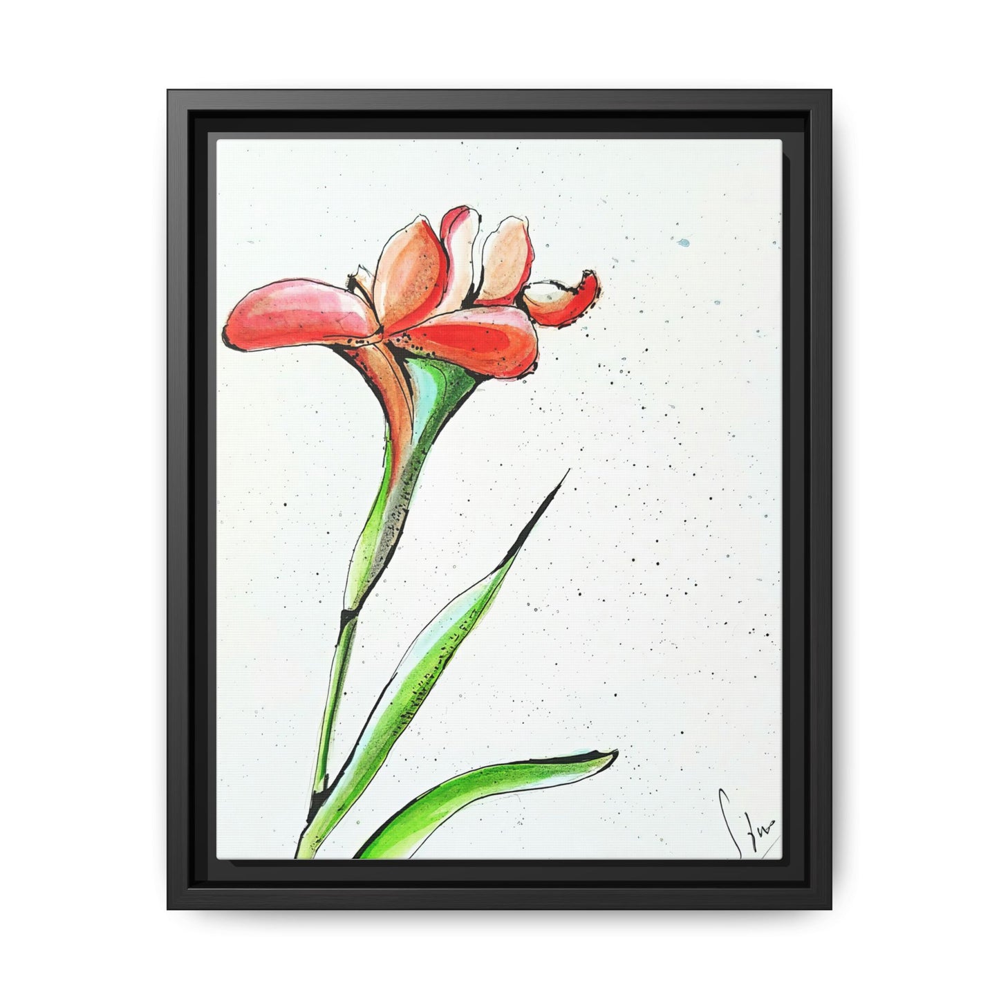 Canna Lily Watercolor Wall Art | Canvas Print