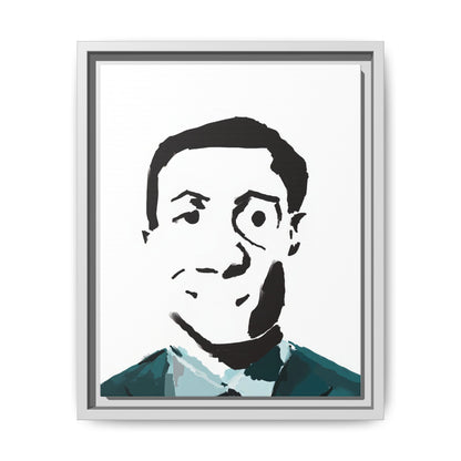 Smiling Man Illustration Home Decor - Framed Canvas Print