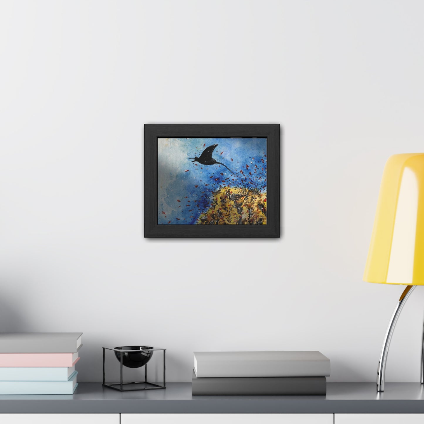 Stingray Underwater Watercolor Framed Poster