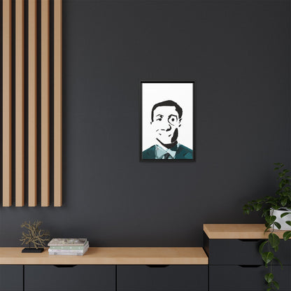 Smiling Man Illustration Home Decor - Framed Canvas Print