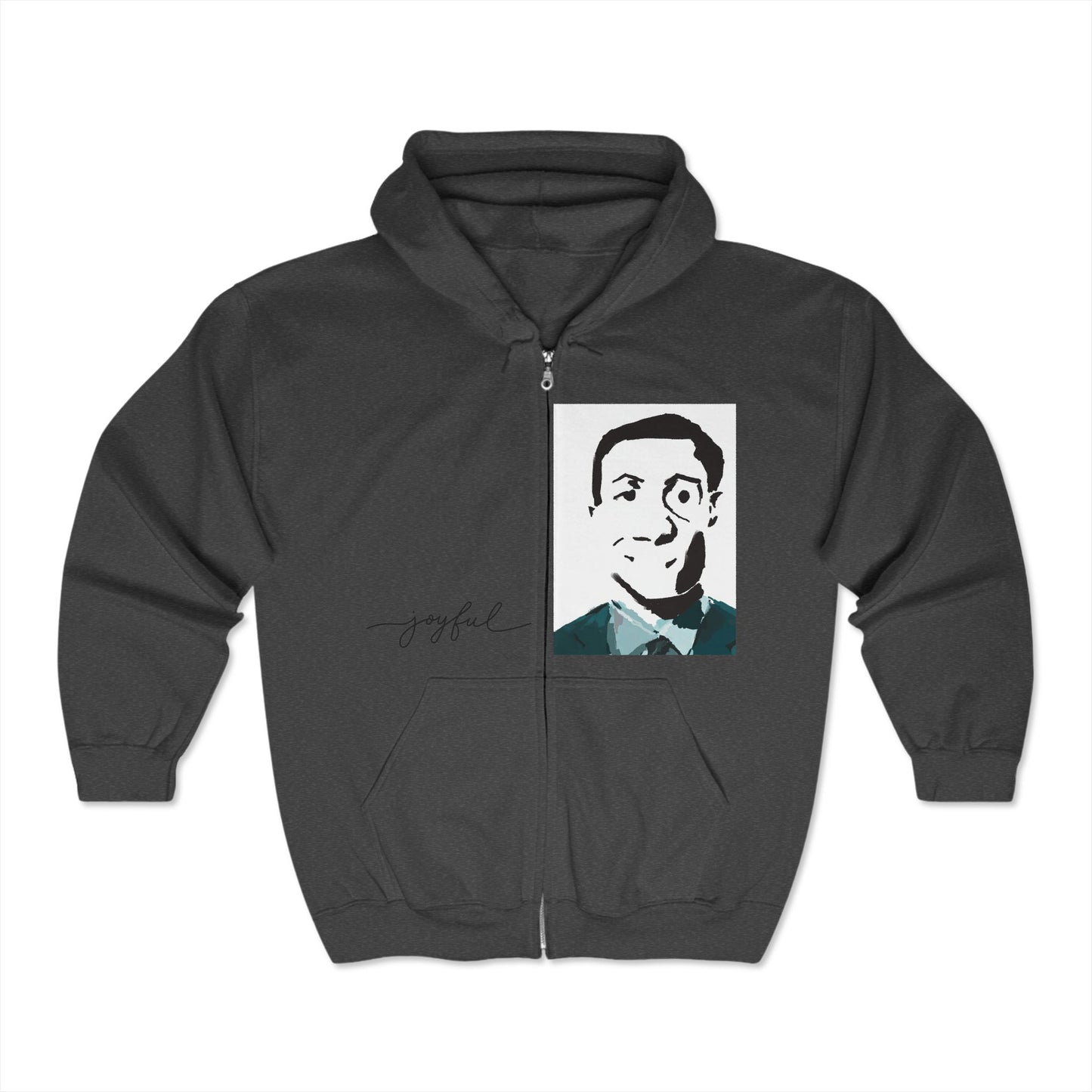 Men's Joyful Man Full Zip Hoodie