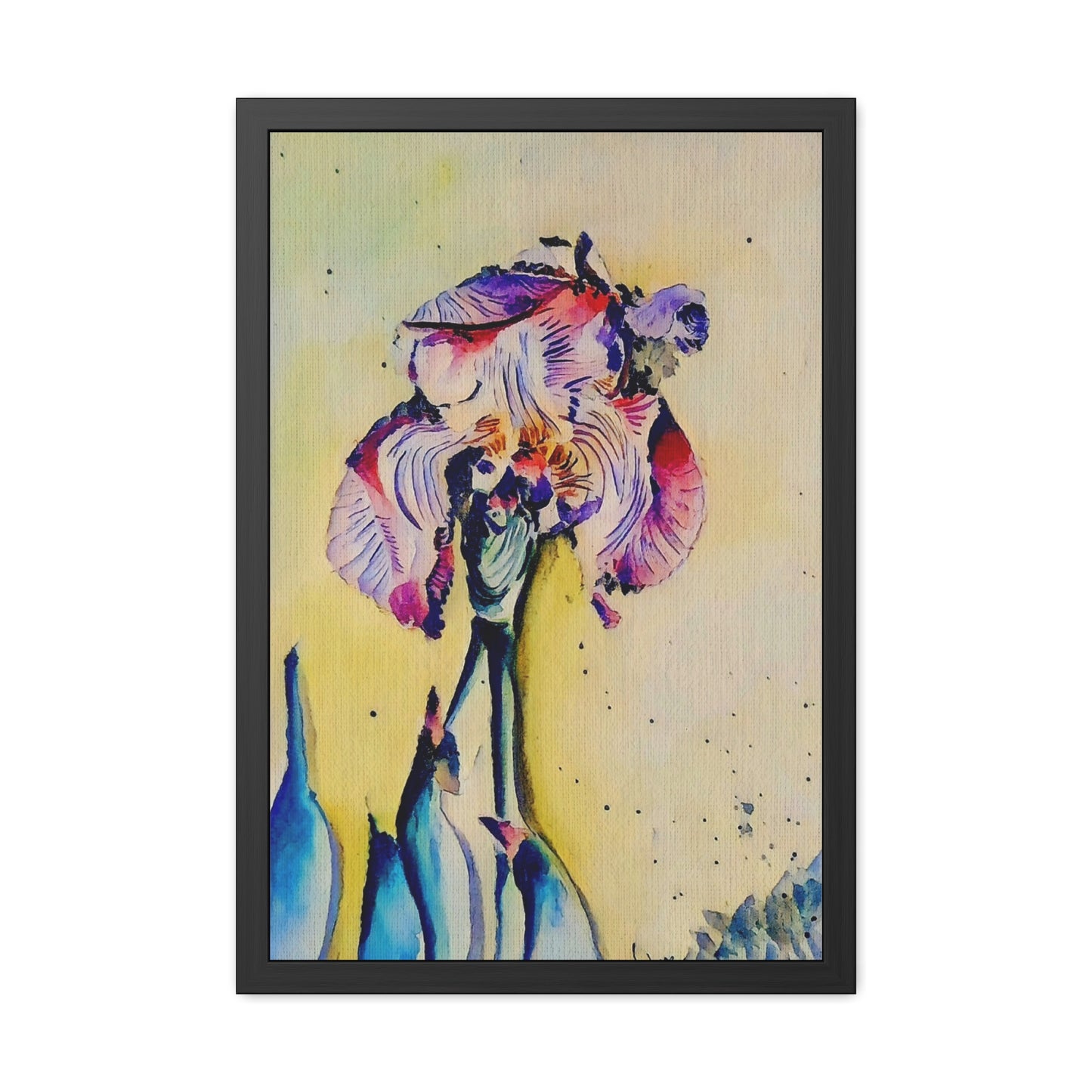 Colorful iris watercolor art print