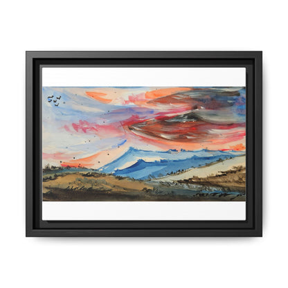 Epic Sky Mountain Scene Watercolor Painting  | Wall art print- Canvas Print