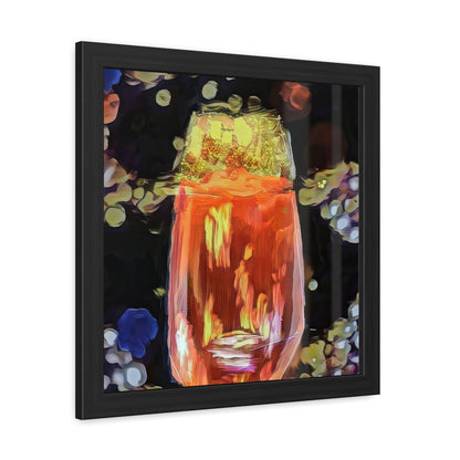 Wine painting with bokeh type effect of the backdrop for a beautiful wall art print - Framed Posters