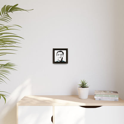 Smiling Man Illustration Home Decor - Framed Canvas Print