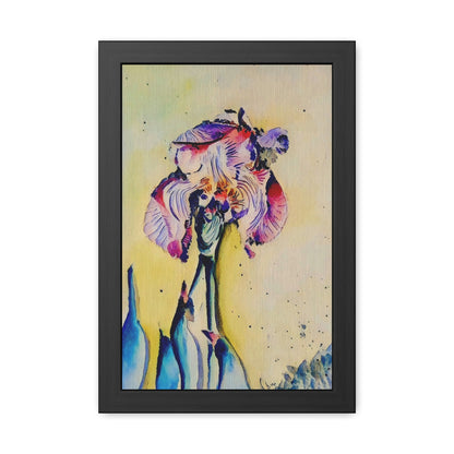 Colorful iris watercolor art print