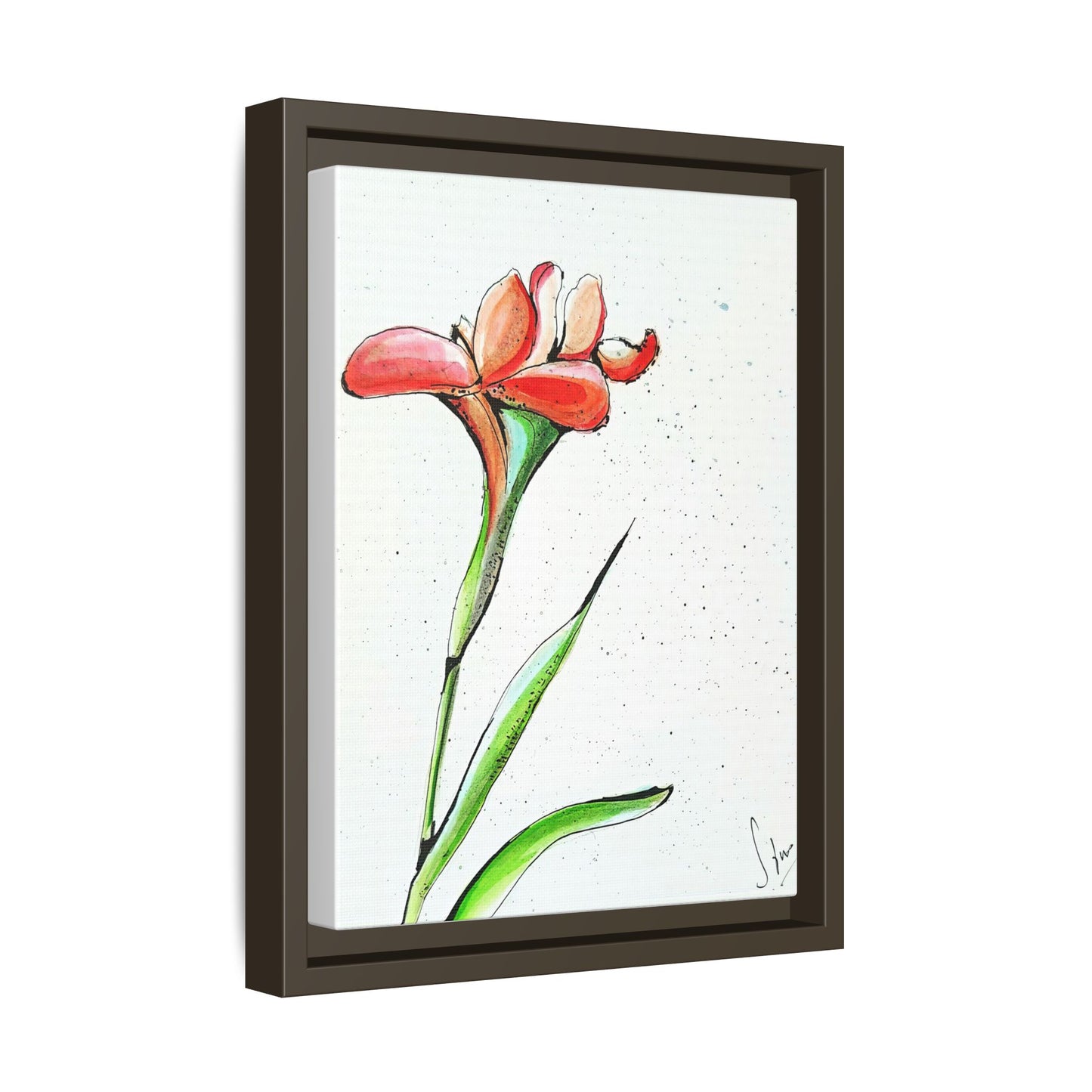 Canna Lily Watercolor Wall Art | Canvas Print