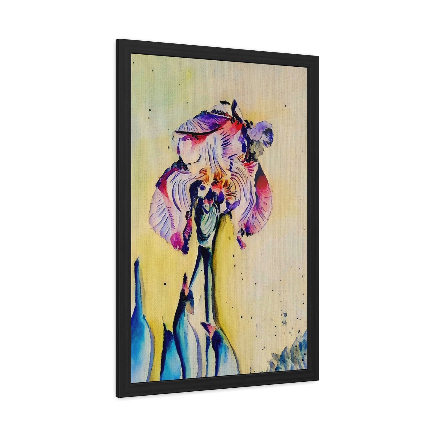 Colorful iris watercolor art print