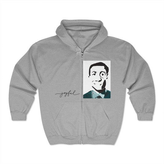 Men's Joyful Man Full Zip Hoodie