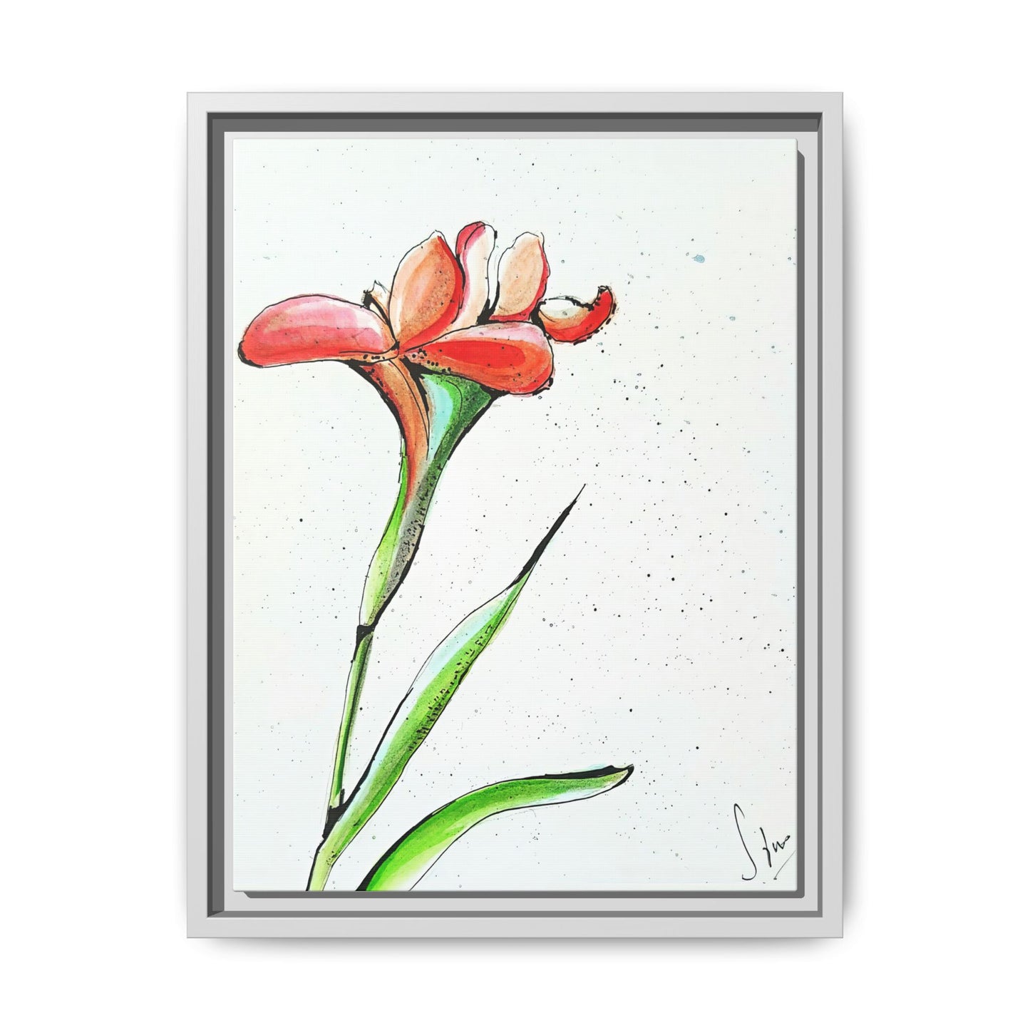 Canna Lily Watercolor Wall Art | Canvas Print