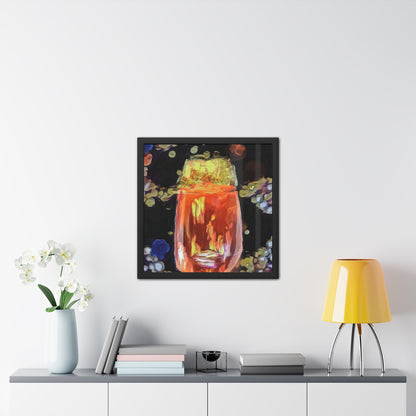 Wine painting with bokeh type effect of the backdrop for a beautiful wall art print - Framed Posters